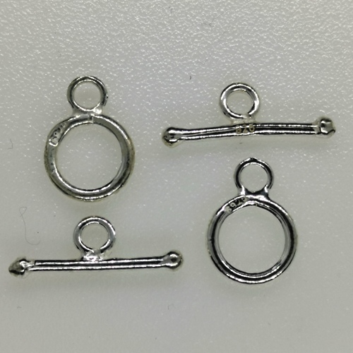 925 Silver 8mm Silver Toggle Clasps (2sets)