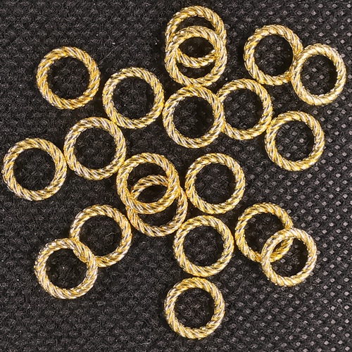 8mm Twisted Closed Rings Gold Plated