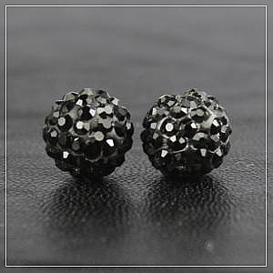10mm Crystal Ball Black (2pcs)