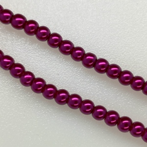 3mm Glass Pearl - Magenta