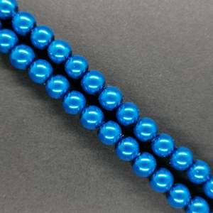4mm Glass Pearl - Electric Blue