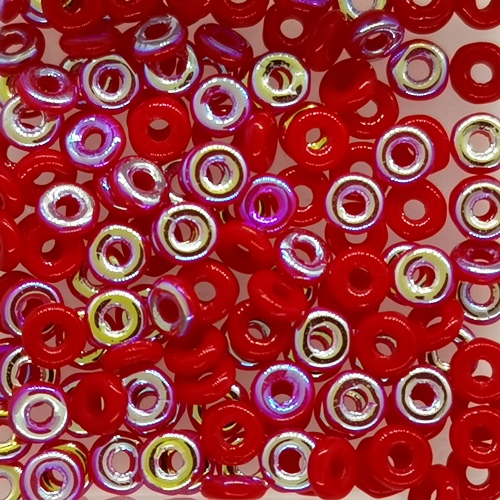 O Bead- Opaque Red AB
