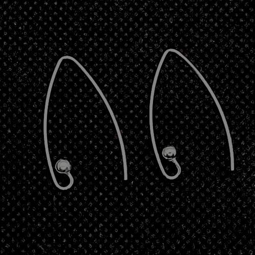 925 Silver Oval Earring Hooks With Ball Detail