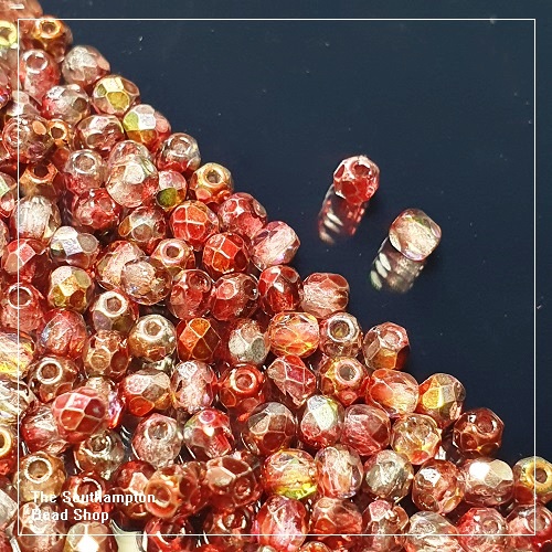 Preciosa Fire Polished Beads 3mm - Crystal Magic Wine
