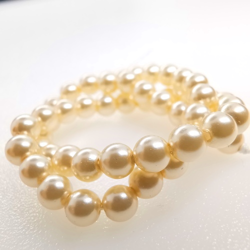 Preciosa Nacre Crystal Round pearls 6mm - Creamrose
