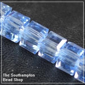 Chinese 6mm Cube Crystals - Sapphire