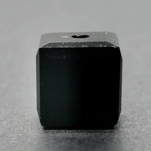 8mm Faceted Crystal Cube - Jet
