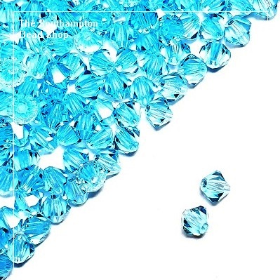 Preciosa Bicones Beads 3mm - Aqua Bohemica