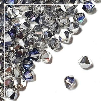 Preciosa Bicones Beads 4mm - Crystal Heliotrope
