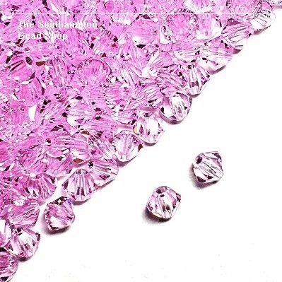 Preciosa Bicones Beads 4mm - Pink Sapphire