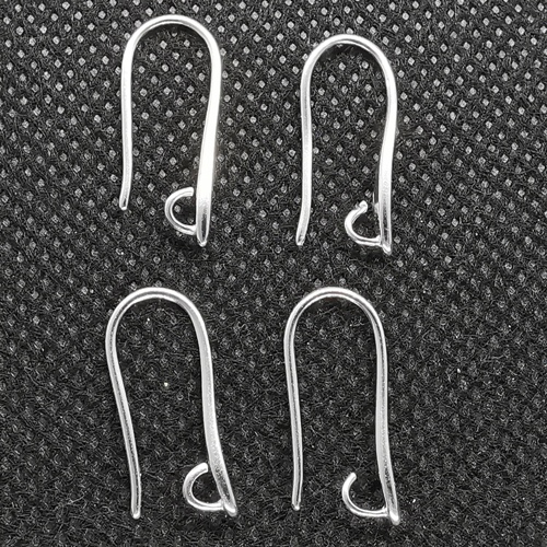 NEW Detail Earring Hook with loop -Silver Plated