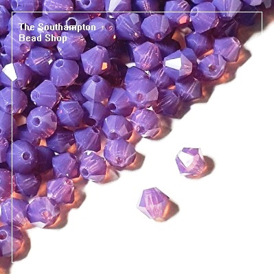 Preciosa Bicones Beads 4mm - Amethyst Opal