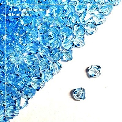 Preciosa Bicones Beads 4mm - Aquamarine