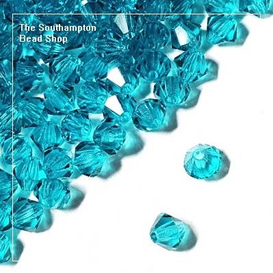 Preciosa Bicones Beads 3mm - Blue Zircon