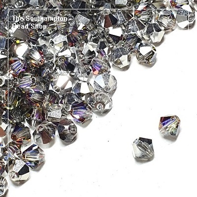Preciosa Bicones Beads 4mm - Crystal Volcano