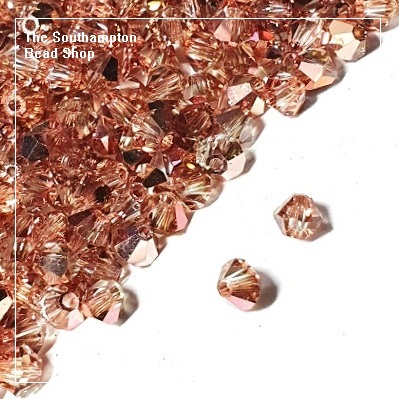 Preciosa Bicones Beads 3mm - Crystal Capri Gold