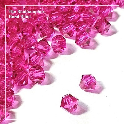 Preciosa Bicones Beads 3mm - Fuchsia