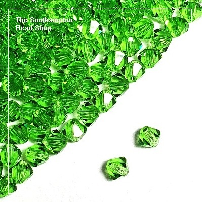 Preciosa Bicones Beads 4mm - Peridot