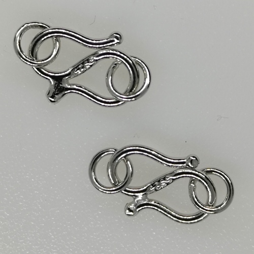 925 Silver ''S'' Hook Clasps (2sets)