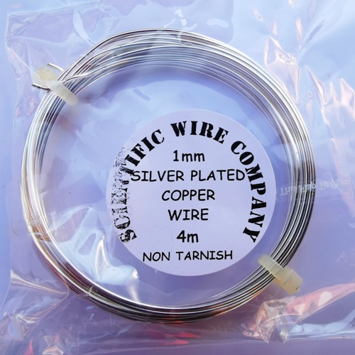 1mm Copper Wire-Silver Plated (Non Tarnish)