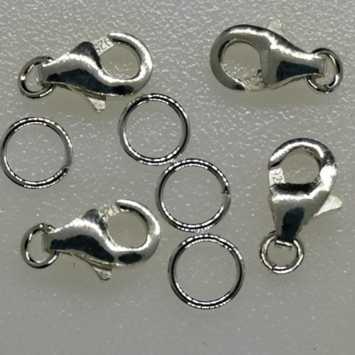 925 Silver Small Lobster Claw Clasps (4sets)