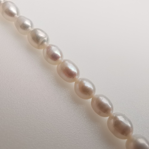 Freshwater Cultured White Rice Pearls 8x7mm